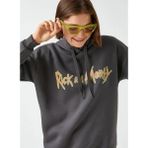 Koton Koton Oversize Rick and Morty Lisanslı Basklı Sweatshirt - Antrasit