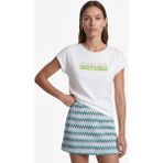 Koton Koton x Sibil Çetinkaya - Geometrik Desenli A Kesim Mini Etek - Mor - XL