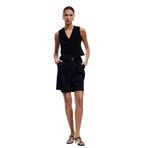 Koton Krep Scuba Kumaş Astarlı Slim Fit V Yaka Kolsuz Düğmeli Yelek