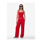 Koton Krep Scuba Kumaş Korse Etkili Slim Fit Kolsuz Kare Yaka Bluz