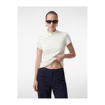 Koton Krep Scuba Kumaş Slim Fit Kısa Kollu Düğmeli Dik Qipao Yaka Tişört