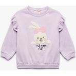 Koton Lila Kız Bebek Sweatshirt 6WMG10015AK - 4 - 5 Yaş