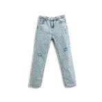 Koton LIN Kız Çocuk Açık İndigo Normal Bel Düz Paça Boyfriend Jean Pamuklu Kot Pantolon