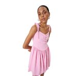 Koton Mini Elbise Askılı Poplin Gipeli V Yaka Slim Fit