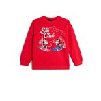 Koton Minnie Mouse ve Mickey Mouse Sweatshirt Lisanslı Uzun Kollu Bisiklet Yaka Şardonlu