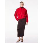 Koton Modal Kumaş Slim Fit Yırtmaçlı Midi Kalem Etek - Kahve