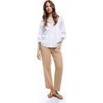 Koton Normal Bel Pile Detaylı Cepli Havuç Kesim Pantolon - Ekru - Regular - 40