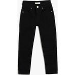 Koton Normal Bel Siyah Erkek Denim Pantolon 5WKB40025TD - 6 - 7 Yaş
