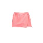 Koton NY2 Kız Çocuk Basic Mini Etek Kruvaze Beli Lastikli Dokulu Neon Pembe Şort