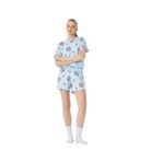 Koton Pamuklu Baskılı Kısa Kollu Kadın Şortlu Pijama Takımı, Pembe, S Beden
