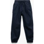 Koton Pamuklu Beli Bağcıklı Basic Jogger Pantolon Erkek Çocuk İçin Rahat Kesim Lacivert Dokuma - Regular - 11 - 12 Yaş