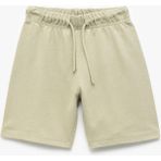 Koton Pamuklu Beli Bağcıklı Basic Şort Erkek Çocuk Desensiz Regular Fit - Yeşil - 5 - 6 Yaş