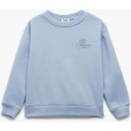 Koton Pamuklu Bisiklet Yaka Baskılı Mavi Kız Çocuk Sweatshirt 6WKG10105AK - Açık Mavi - 13 - 14 Yaş
