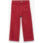 Koton Pamuklu Cep Detaylı Geniş Paça Pantolon - Bordo - Loose - 24 - 36 Ay