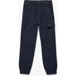 Koton Pamuklu Gabardin Kargo Pantolon Beli Bağcıklı Erkek Çocuk Regular Fit Orta Kalınlık - Lacivert - 4 - 5 Yaş