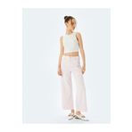 Koton Pamuklu Geniş Kalıp Cepli Düğmeli Crop Geniş Paça Denim Pantolon - Culotte Jean