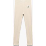 Koton Pamuklu Kaşkorse Ribana Detaylı Ekru Bilek Boy Tayt Kız Çocuk İçin Slim Fit Konforlu Tasarım - 4 - 5 Yaş