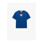 Koton Pamuklu Kısa Kollu Bisiklet Yaka Lisanslı Arkası Superman Baskılı Tişört