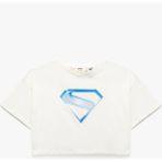 Koton Pamuklu Lisanslı Superman Baskılı Kısa Kollu Tişört - Ekru - 13 - 14 Yaş