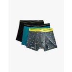 Koton Pamuklu Şişe Baskılı Oversize 3'lü Boxer Seti