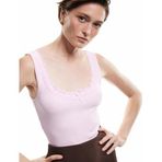 Koton Pamuklu Slim Fit U Yaka Dantelli Fiyonk Detaylı Atlet