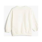 Koton Pamuklu Sweatshirt Kız Çocuk İçin Aspen Baskılı Bisiklet Yaka Orta Kalınlıkta - Ekru - 4 - 5 Yaş