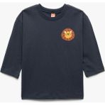 Koton Pamuklu Uzun Kollu Aslan Baskılı Tişört Erkek Çocuk Günlük Stil Regular Fit - Lacivert - 9 - 12 Ay