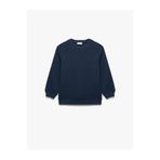 Koton Pamuklu Uzun Kollu Bisiklet Yaka Basic Okul Sweatshirt
