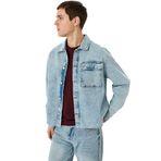 Koton Pamuklu Uzun Kollu Kapaklı Cep Detaylı Oversize Denim Ceket