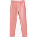 Koton Pembe Kadife Tayt Kız Çocuklar İçin Slim Fit Yüksek Bel Lastikli Konforlu Tasarım