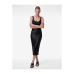 Koton Pullu Payetli Kolsuz U Yaka Midi Slim Fit Abiye Elbise