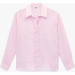 Koton Regular Fit Kaçık Yaka Düğmeli Uzun Kollu Gömlek - Pembe - 36