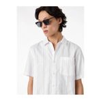 Koton Regular Fit Kısa Kollu Dokulu Beyaz Erkek Gömlek 6Sam60044Hw