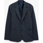 Koton Regular Fit Uzun Kollu Cepli Düğmeli Gömlek Yaka Blazer Ceket - 46 - Lacivert