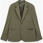 Koton Regular Fit Uzun Kollu Cepli Düğmeli Gömlek Yaka Blazer Ceket - 52 - Yeşil