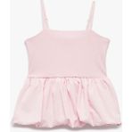 Koton Ribanalı Ince Askılı Kolsuz Pamuklu Crop Bluz - Pembe - 13 - 14 Yaş