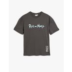 Koton Rick and Morty Lisanslı Arkası Baskılı Kısa Kollu Bisiklet Yaka Tişört