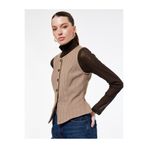 Koton Slim Fit Bisiklet Yaka Düğmeli Desenli Yelek