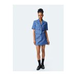 Koton Slim Fit Cepli Düğmeli Kruvaze Kısa Kollu Crop Ceket