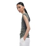 Koton Slim Fit Drapeli Bisiklet Yaka Kolsuz Bluz