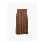 Koton Slim Fit Puantiyeli Saten Midi Etek