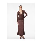 Koton Slim Fit Uzun Kollu Dokulu V Yaka Kruvaze Bluz