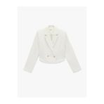 Koton Slim Fit Uzun Kollu Düğmeli Kruvaze Crop Tüvit Ceket