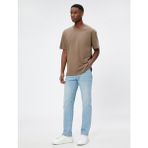 Koton Straight Fit Kot Pantolon - Mark Jean - 34 / 32 - Mavi