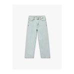 Koton Straight Taşlı Mavi Kadın Jean Pantolon 6SAL40024MD