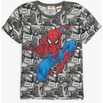 Koton T-Shirt Spiderman Baskılı Lisanslı Kısa Kollu Bisiklet Yaka - Siyah - 9 - 10 Yaş