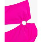 Koton Tek Omuz Mayokini Halka Detaylı Astarlı Pedli - Pembe - 34