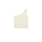 Koton Tek Omuz Toka Detaylı Kolsuz Crop Bluz