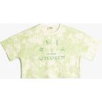 Koton Tişört Crop Oversize Batik Desenli Bisiklet Yaka Baskılı - 9 - 10 Yaş - Yeşil