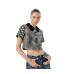 Koton Tüvit Gömlek Ceket Düğmeli Klasik Yaka Kısa Kollu Slim Fit